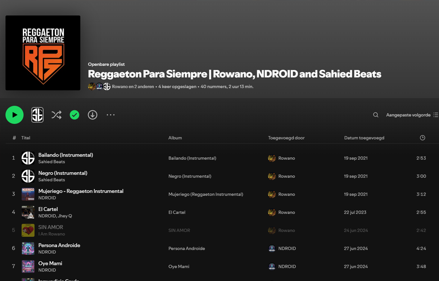 Spotify Playlist: Reggaeton Para Siempre (RPS)